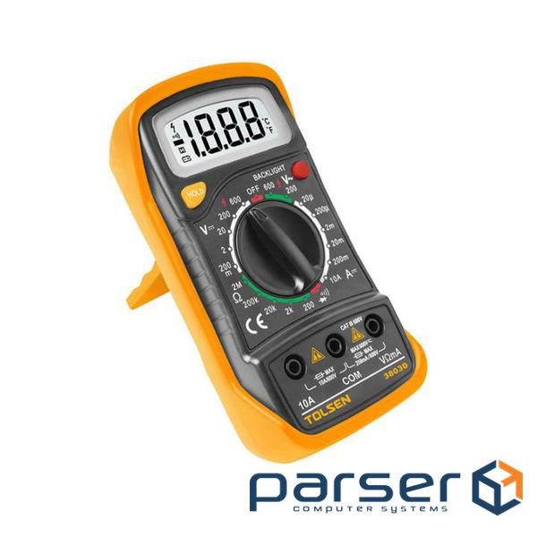 Цифровий мультиметр Tolsen 600В/10А LCD екран (38030)