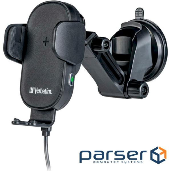 Автотримач для смартфона з бездротовою зарядкою VERBATIM FWC-01 Qi Fast (49552)