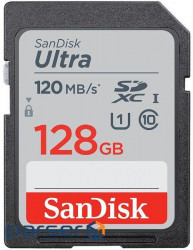Карта памяти SanDisk SD 128GB C10 UHS-I R140MB/s Ultra (SDSDUNB-128G-GN6IN)