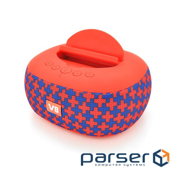 Колонка DV08 Bluetooth 4.1 до 10m, 2х 5W, 4&Omega,, 1200mAh, &ge (YT-BTS-DV08-03160 Red-blue)