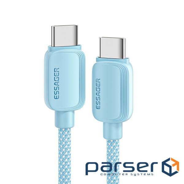 Дата кабель USB-C to USB-C 1.0m 100W blue Essager (EXCTT1-WL03-P)