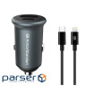 Зарядний пристрій Armorstandart USB Type-C PD20W + USB QC 3.0 Grey + cable Lightning (ARM82460)