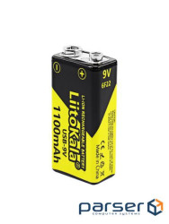 Акумулятор LiitoKala 9V / 1100mAh, крона, Type-C вихід, NiMH Recharg (LiitoKala USB-9V / 1100 4шт)