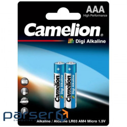 Батарейка Camelion AAA LR03 Digi Alkaline * 2 (LR03-BP2DG)