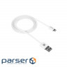 Дата кабель USB 2.0 AM to Lightning 1.0m White Canyon (CNE-CFI1W)