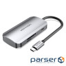 Концентратор Vention USB3.1 Type-C --> USB 3.0x3/SD/TF/PD 100W Hub 6-in-1 (TNHHB)