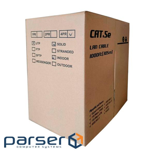 Кабель КНП 4х2х0, 50 (UTP-cat.5E), UPLINK(CU), ізоляція ПВХ, для зовнішніх робіт, 3 (UP-O4UTP / 305) , 3 (UP-O4UTP / 305)