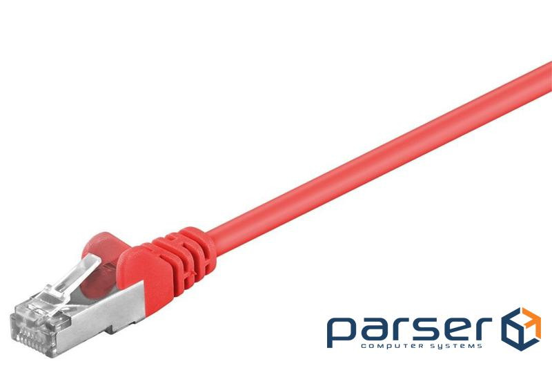 Патч-корд фольгований RJ45 FTP5e 10.0m, patch AWG26 D=5.5mm Gold Protect, червоний (75.05.0156-10)