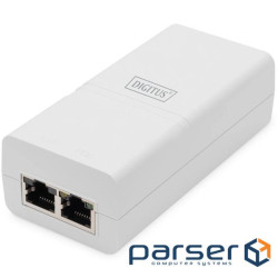 PoE-Інжектор DIGITUS PoE+ 802.3at, 10/100/1000 Mbps, Output max. 48V, 30W, білий (DN-95132)