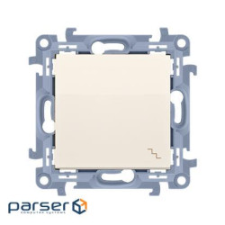 Bыключатель SIMON10 проходной 1х, кремовый (CW6.01/41)