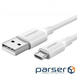 Дата кабель USB 2.0 AM to Micro 5P 2.0m US289 White Ugreen (60143)