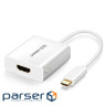 Перехідник USB2.0 Type-C to HDMI V1.4b 40273 white Ugreen