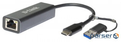 Сітковий адаптер D-Link DUB-2315 1x2.5GE, USB Type-C (з адаптером USB-A)