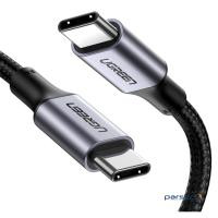 Дата кабель USB-C to USB-C 1.0m US316 100W 5A Alum. (Black) Ugreen (70427)