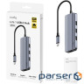 Хаб USB-С 6-в-1,1хHDMI 4K, 1хUSB-C, 1хUSB-A 3.0 5 Гбіт/с, 2 х передачі даних USB-A 2.0, Cudy (UH606)