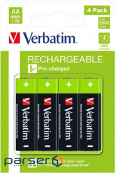 Rechargeable batteries Verbatim type AA class HR6 (1.2V 4 pcs ) (49517)