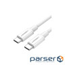 Дата кабель USB-C to USB-C 0.5m 3A 60W US264 white Ugreen (60517)