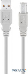 Кабель Goobay USB2.0 A-B M/M 1.8m, AWG24+28 2xShielded D=4.5mm Cu (75.05.0953-1)