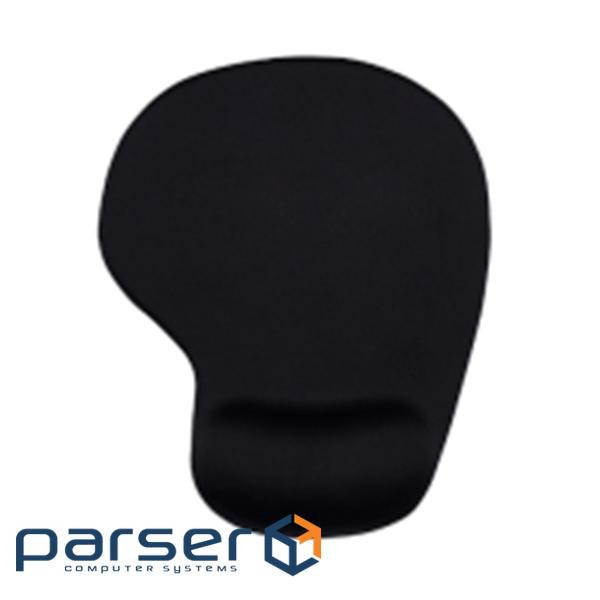 Коврик з подушкою 228*192 мм RJF-05 (круглий) тканинний, товщина 2 мм , Black, Blister