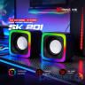Акустична система 2.0 XTRIKE ME SK-201, 6Вт LED USB+3,5мм чорна