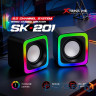 Акустична система 2.0 XTRIKE ME SK-201, 6Вт LED USB+3,5мм чорна