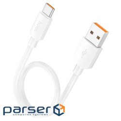 Кабель Hoco X96, USB-Type-C, 100W, White, довжина 0.25м, BOX (Hoco X96 / 0.2TcW)