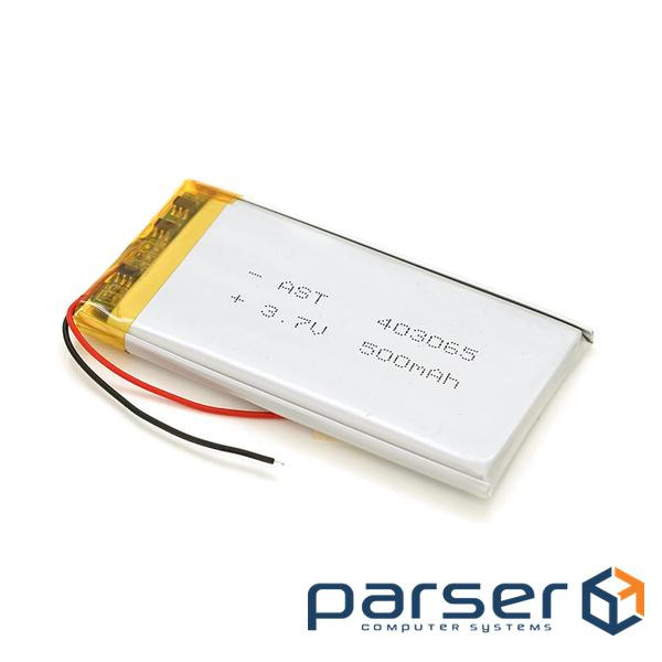 Літій-полімерний акумулятор 4*30*65mm (Li-ion 3.7В 500мА&middot,ч) (403065) ) (403065)