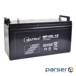 Accumulator battery MATRIX NP100-12 (12В, 100Ач)