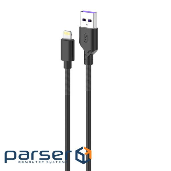 Кабель SkyDolphin S27L Spring Anti-Brake USB - Lightning (M/M), 1 м , Black (SDUSB-000609)