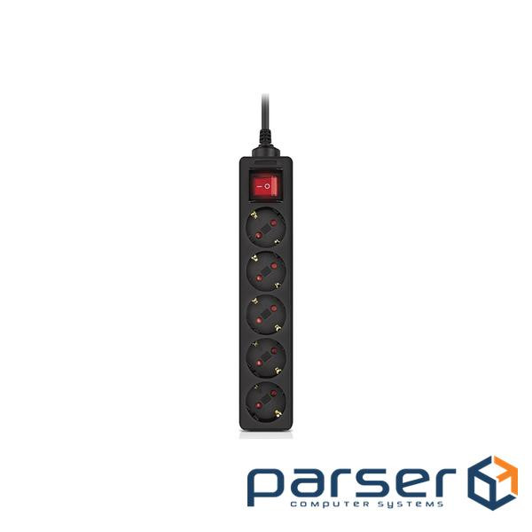 Мережевий фільтр живлення REAL-EL RS-PROTECT M 10m, black (EL122300037)