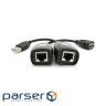 Подовжувач VOLTRONIC USB 2.0 по кручений парі до 50м (RJ-45<->AM+RJ-45<->AF) (YT-EC USB-RJ-45/M+RJ-45)