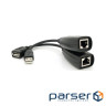 Подовжувач VOLTRONIC USB 2.0 по кручений парі до 50м (RJ-45<->AM+RJ-45<->AF) (YT-EC USB-RJ-45/M+RJ-45)