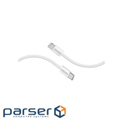 Кабель Promate USB Type-C - Lightning (M/M), 3 A, 27 W, 1.2 м , EcoLine-Ci120 W (ecoline-ci120.white)