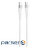 Кабель Proove Light Silicone Type-C to Type-C 60W (1m) white (CCLC60001102)