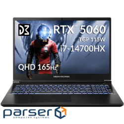 Dream Machines RG5060-15UA21 15.6” QHD 144Hz/i7-14700HX/32 GB/SSD 1TB/RTX5060/GLAN/DOS