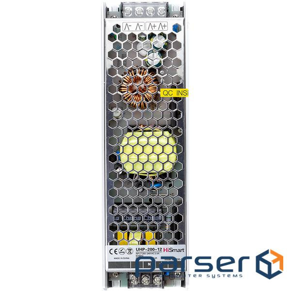 Блок живлення HiSmart 12V, 16.5A, 200W (UHP-200-12)
