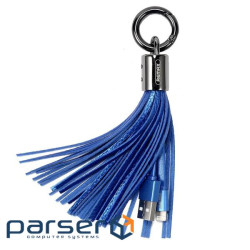 Кабель Remax RC-053 Tassel Ring USB-Lightning, 0.15м , Blue (6954851260165)