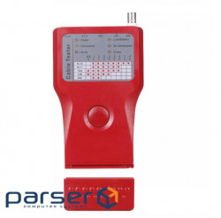 Measuring tool Tool (tester), RJ11/12/45+BNC+USB(A/B)+FireWire, red (62.09.8387-1