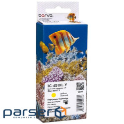 Картридж Barva Canon CLI-451Y XL (6475B001) 685 ст, yellow (IC-451XL-Y)
