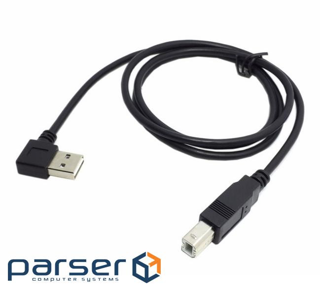 Кабель RITAR USB 2.0 AM/BM, 3.0m, кутовий 90, чорний (YT-AM/BM90-3.0B) (YT-AM/B (YT-AM/BM90°-3.0B)