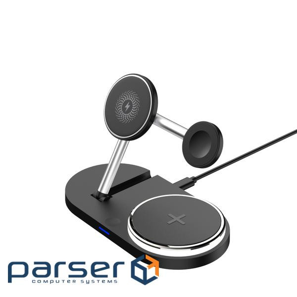 Зарядний пристрій Armorstandart Wireless Charging H102 3 in 1 Magnetic Black (ARM78103)