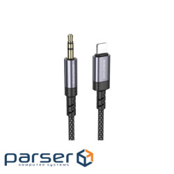 Перехідник BOROFONE BL24 Graceful digital audio conversion cable iP Metal Grey (6941991118975)