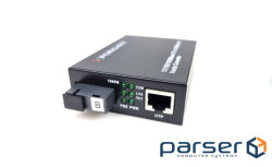 Медіаконвертер FOXGATE EC-Q-1G-1SM-1550nm, 1550 WDM одноволоконний Full / Half duplex, SC 20km (0+70