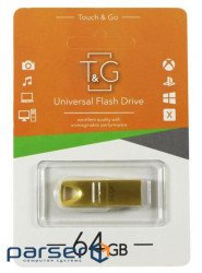 Флеш-накопичувач USB 64GB T&G 117 Metal Series Gold (TG117GD-64G)