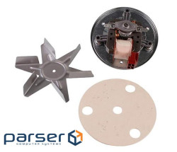 Двигун вентилятора конвекції + крильчатка для духовки СОK400UN D=150mm, 230V 30W L валу 20mm (універ