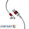 Дата кабель USB 2.0 AM to Lightning 1.0m 2.4A 90 corner white XO (NB152-L-1-WH)