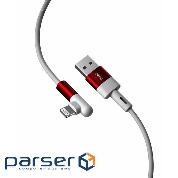Дата кабель USB 2.0 AM to Lightning 1.0m 2.4A 90 corner white XO (NB152-L-1-WH)