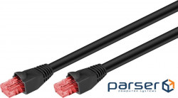 Патч-корд неекранований RJ45 UTP6 15.0m,solid Outdoor AWG24 D=6.6mm Cu,чорний (75.05.5433-1)