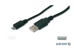 Date cable USB 2.0 AM to Micro 5P 1.8m Digitus (AK-300127-018-S)
