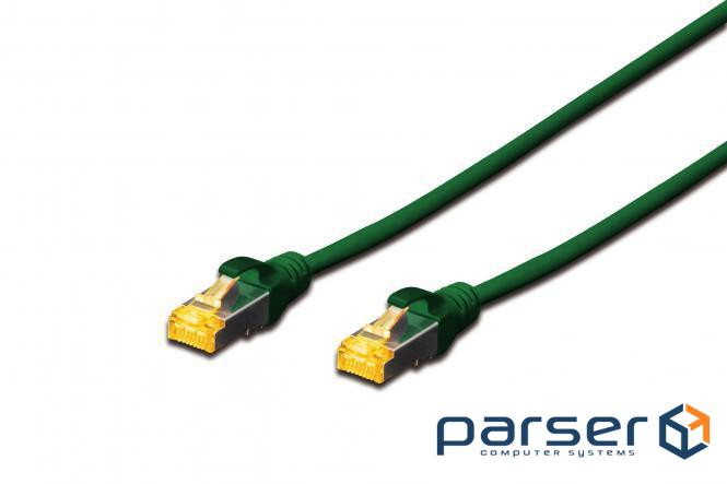 Патч-корд CAT 6A S-FTP, мідь, LSZH AWG 26/7, довжина 1 м, колір зелений DK-1644-A-010/G DIGITUS by A DK-1644-A-010/G DIGITUS by A
